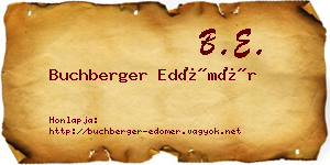 Buchberger Edömér névjegykártya